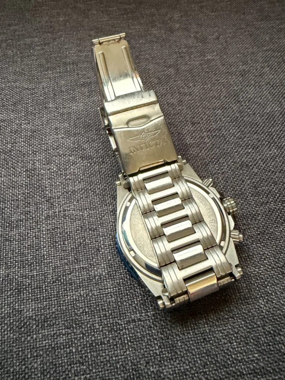 Invicta 1009 Blue Chronograph Quartz Watch